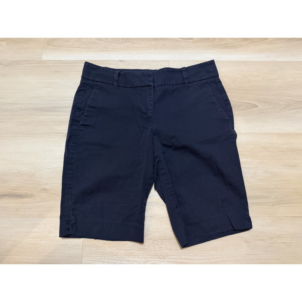 Ann Taylor Women Shorts 4 Navy Blue Short Straight Dress Bermuda